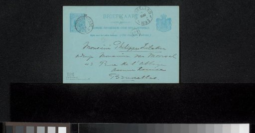 Postcard to Philip Zilcken