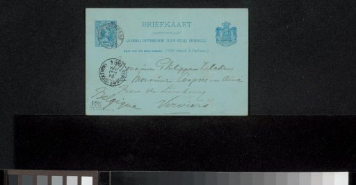 Postcard to Philip Zilcken