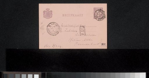 Postcard to Philip Zilcken