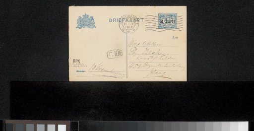 Postcard to Philip Zilcken