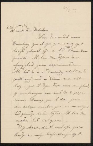Letter to Philip Zilcken