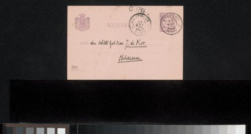 Postcard to Johannes de Koo