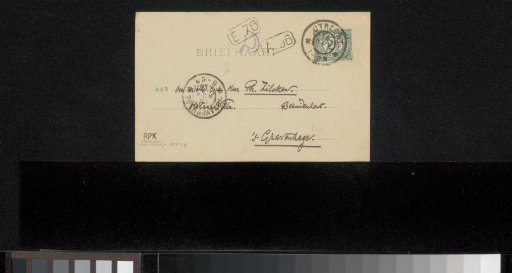Postcard to Philip Zilcken