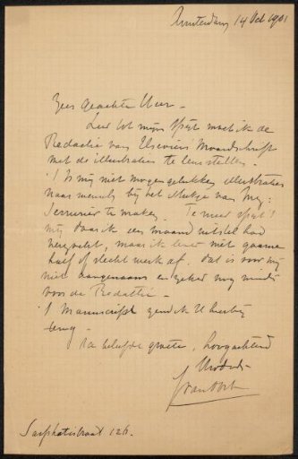 Letter to Philip Zilcken