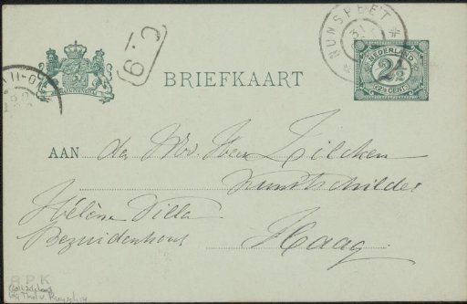 Postcard to Philip Zilcken