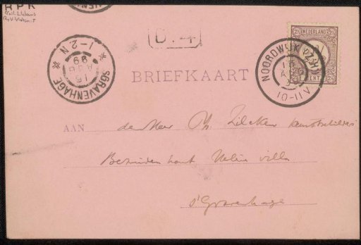 Postcard to Philip Zilcken