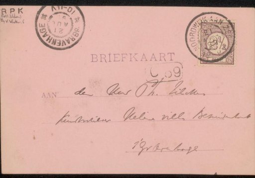 Postcard to Philip Zilcken