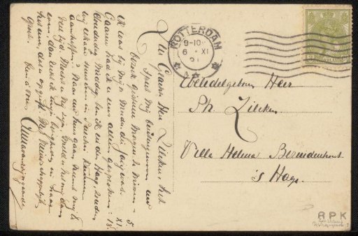 Postcard to Philip Zilcken