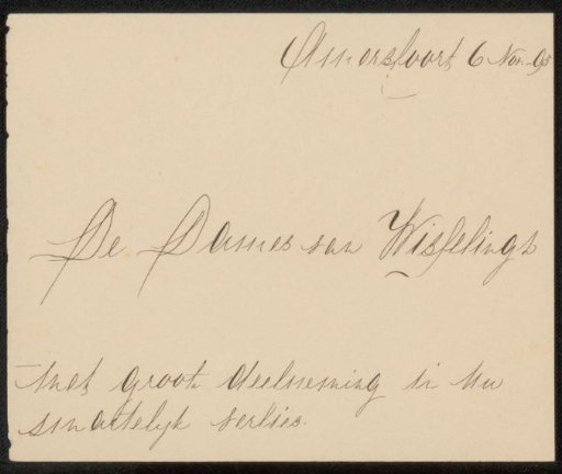 Letter to Philip Zilcken