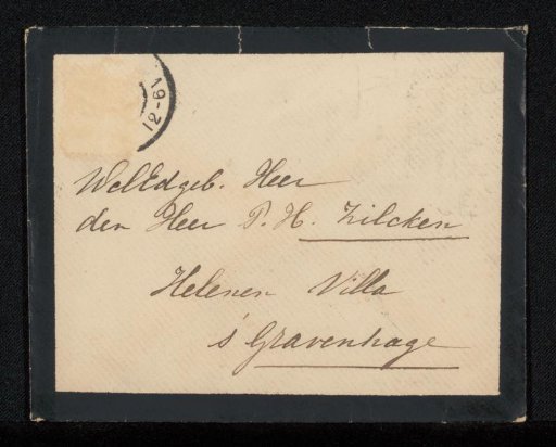 Envelope to Philip Zilcken