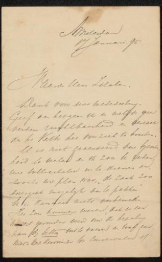 Letter to Philip Zilcken