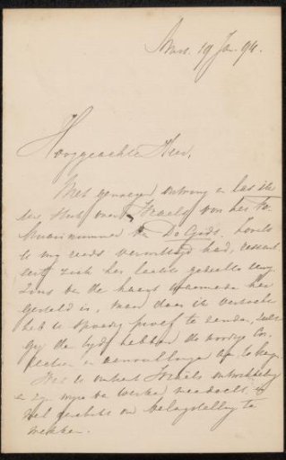 Letter to Philip Zilcken