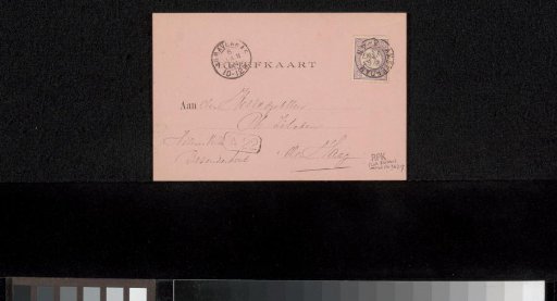 Postcard to Philip Zilcken