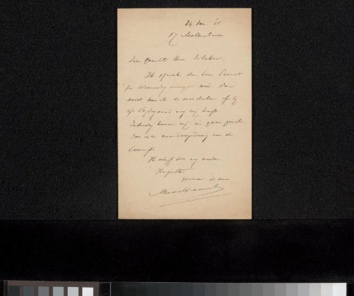Letter to Philip Zilcken