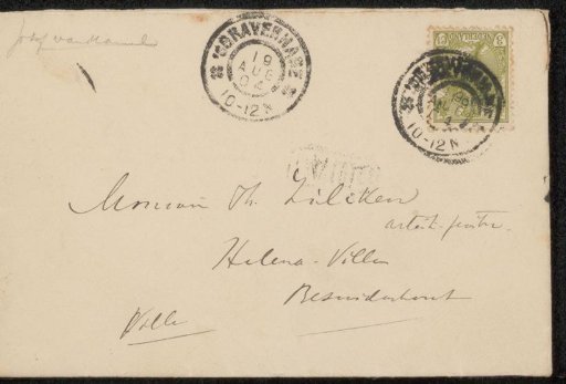 Envelope to Philip Zilcken