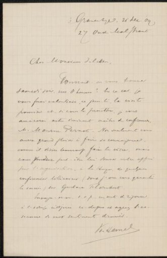 Letter to Philip Zilcken