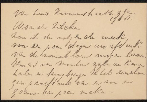 Letter to Philip Zilcken