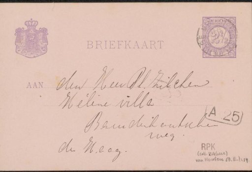 Postcard to Philip Zilcken