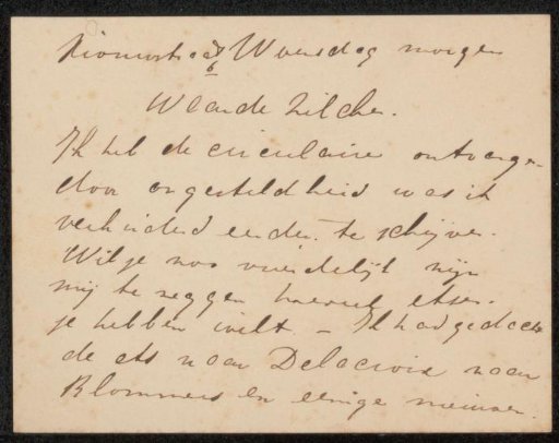 Letter to Philip Zilcken