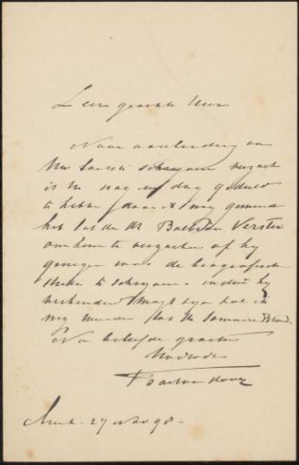 Letter to Philip Zilcken