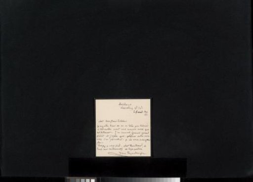 Letter to Philip Zilcken