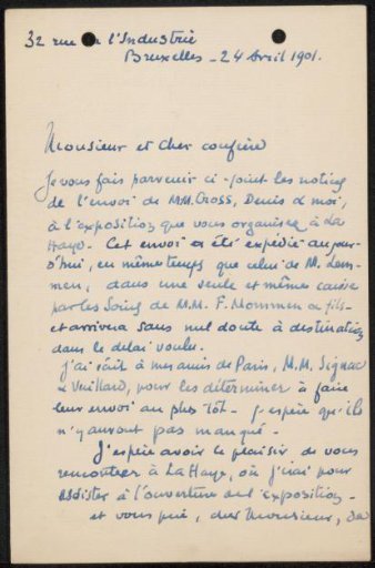 Letter to Philip Zilcken