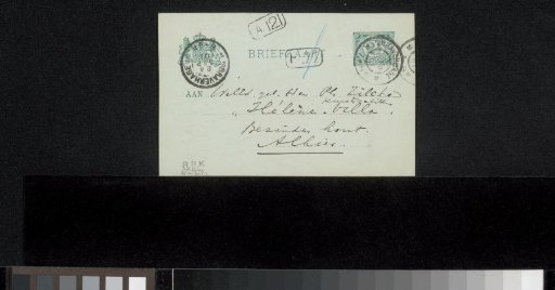 Postcard to Philip Zilcken