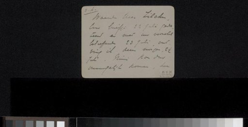 Letter to Philip Zilcken