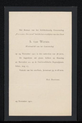 Death notice to Philip Zilcken