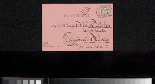 Postcard to Philip Zilcken