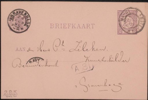 Postcard to Philip Zilcken