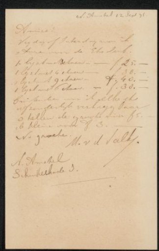 Letter to Philip Zilcken