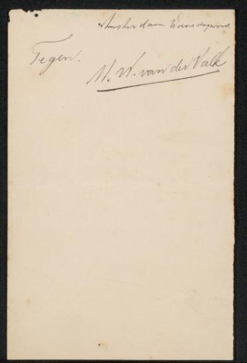Letter to Philip Zilcken