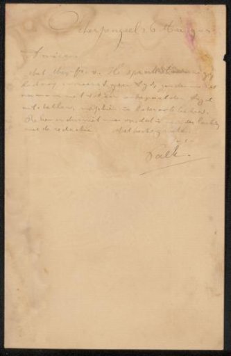 Letter to Philip Zilcken