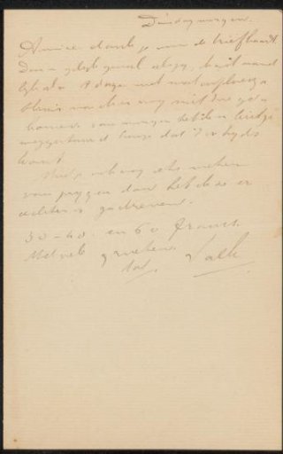 Letter to Philip Zilcken