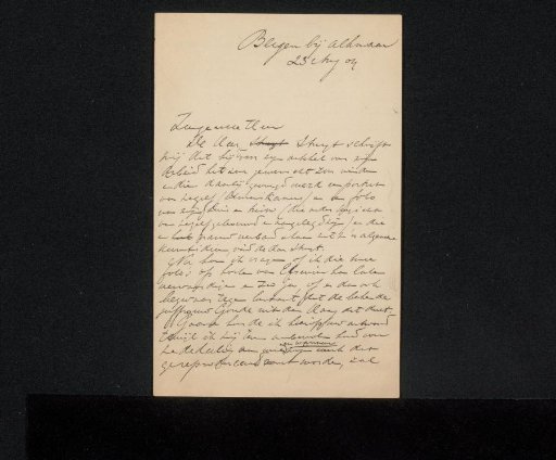 Letter to Philip Zilcken
