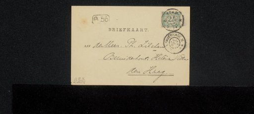 Postcard to Philip Zilcken