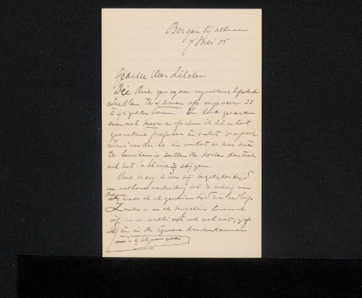 Letter to Philip Zilcken