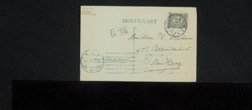 Postcard to Philip Zilcken