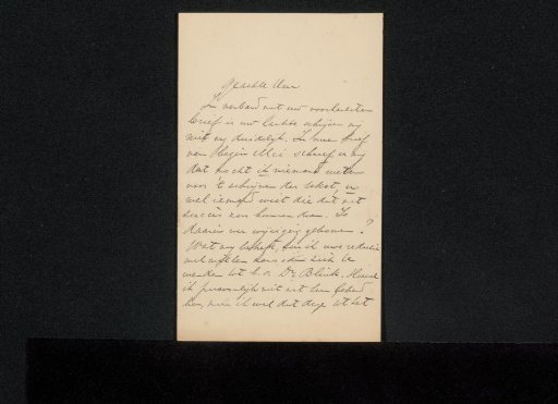 Letter to Philip Zilcken