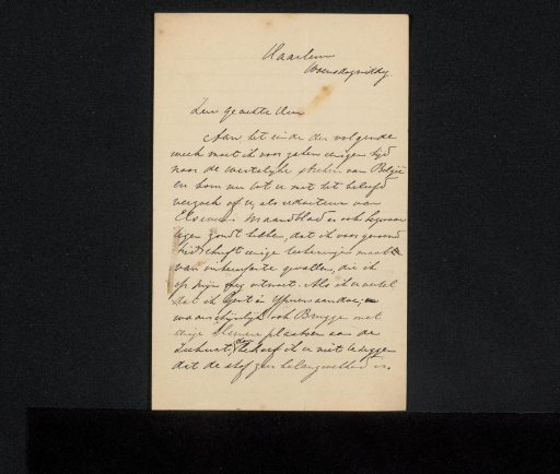 Letter to Philip Zilcken