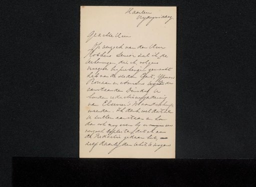 Letter to Philip Zilcken