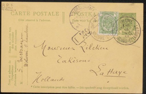 Postcard to Philip Zilcken