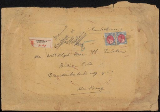 Envelope from the archive of Philip Zilcken