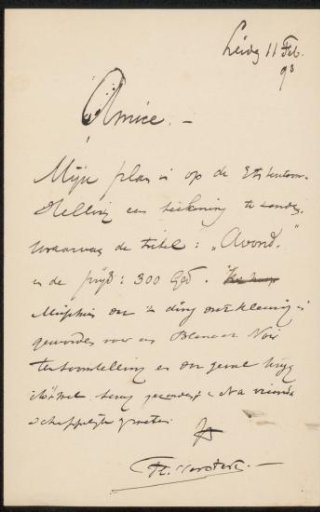 Letter to Philip Zilcken