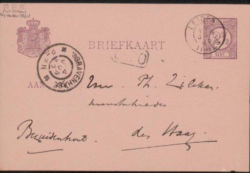 Postcard to Philip Zilcken
