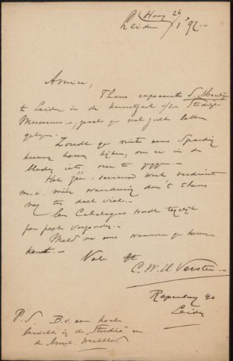 Letter to Philip Zilcken