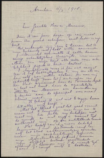 Letter to Philip Zilcken and Henriette Wilhelmina van Baak