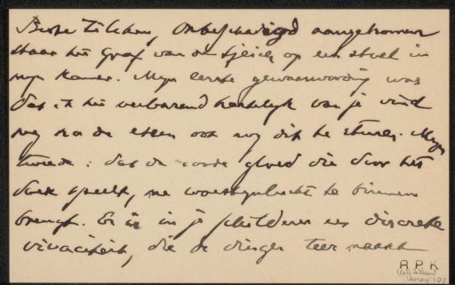 Letter to Philip Zilcken