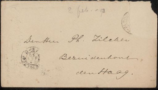 Envelope to Philip Zilcken